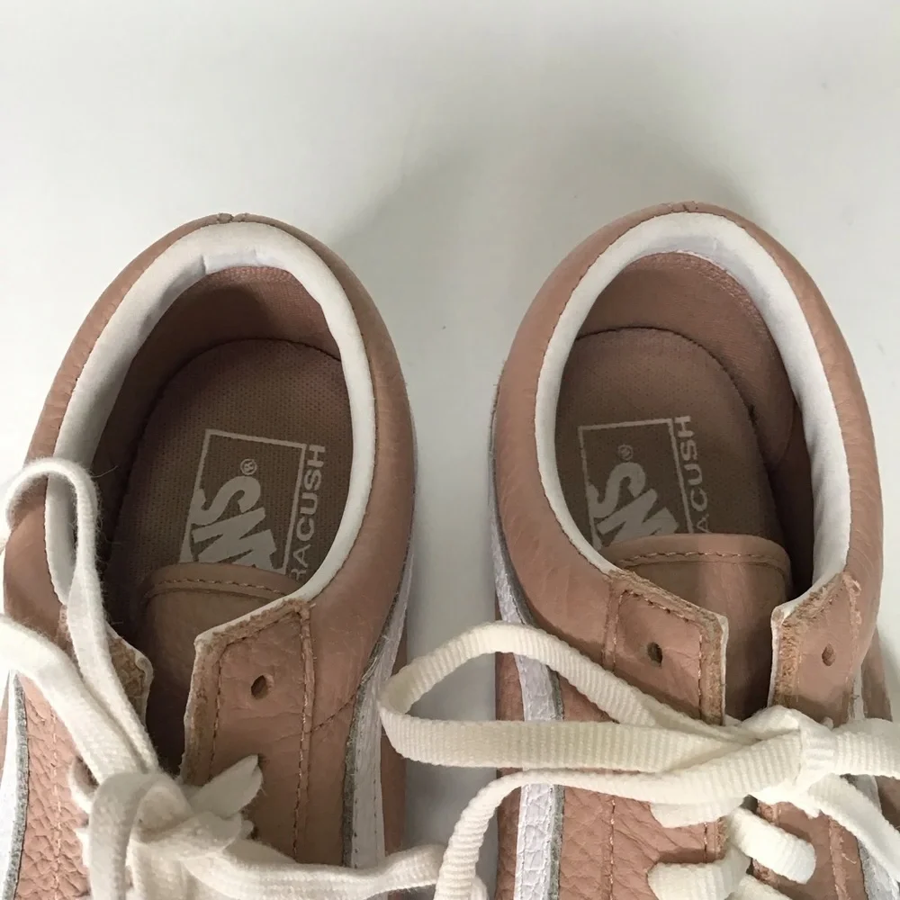 Vans Old Skool DX Mahogany Rose Leather Sneakers.